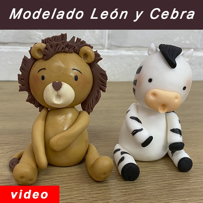 modelado león y cebra Repostería de Madrid